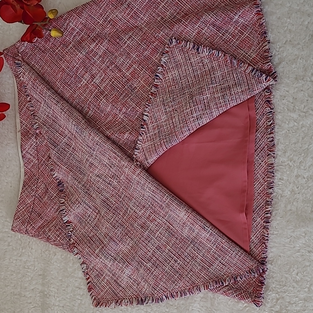 Banana Republic Pink Tweed Mini Skirt